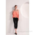 Women's Peach Color Founce Top